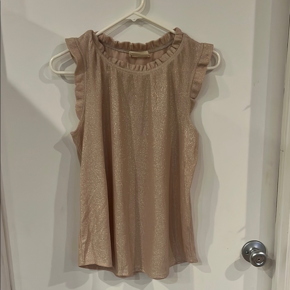 Shimmery Ruffle Tank from Betsey’s Boutique